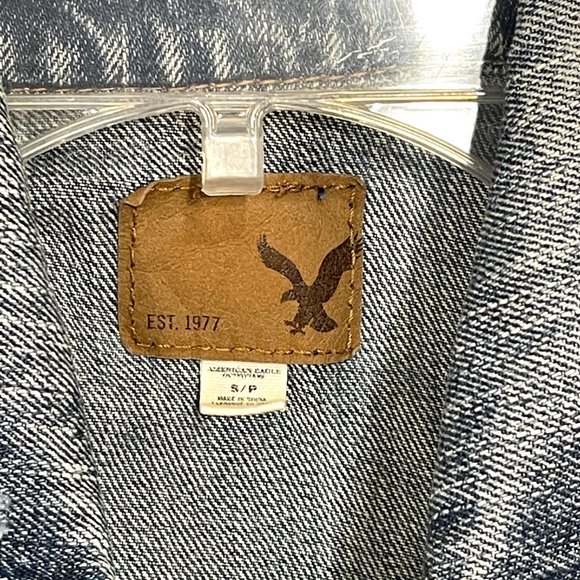 American Eagle Vest Small Blue Denim Jean Vest - Picture 4 of 6